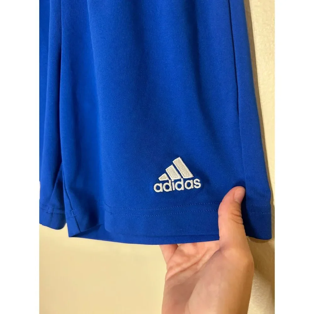 Adidas Youth Medium 10/12 Blue Athletic Entrada 22 Training Soccer Shorts
